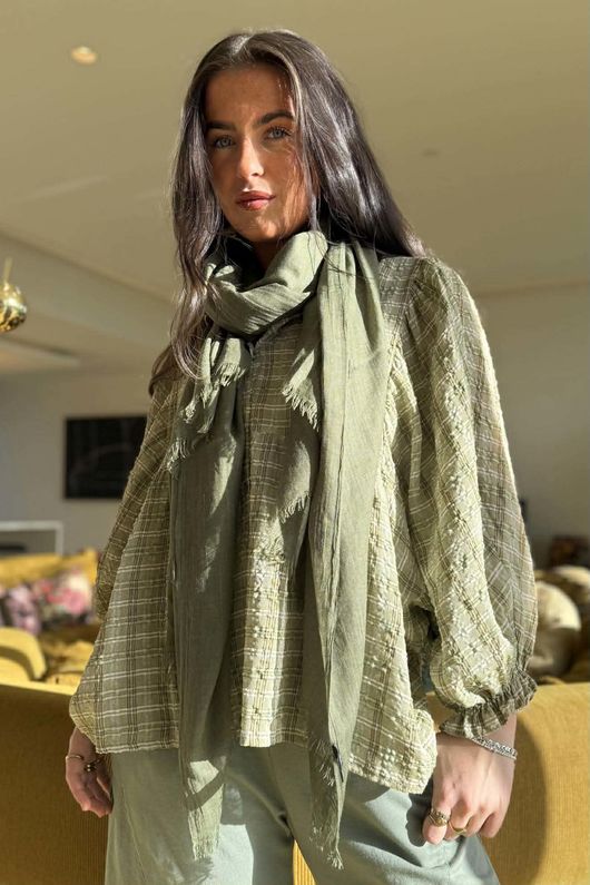 Classic Portobello Scarf Khaki 